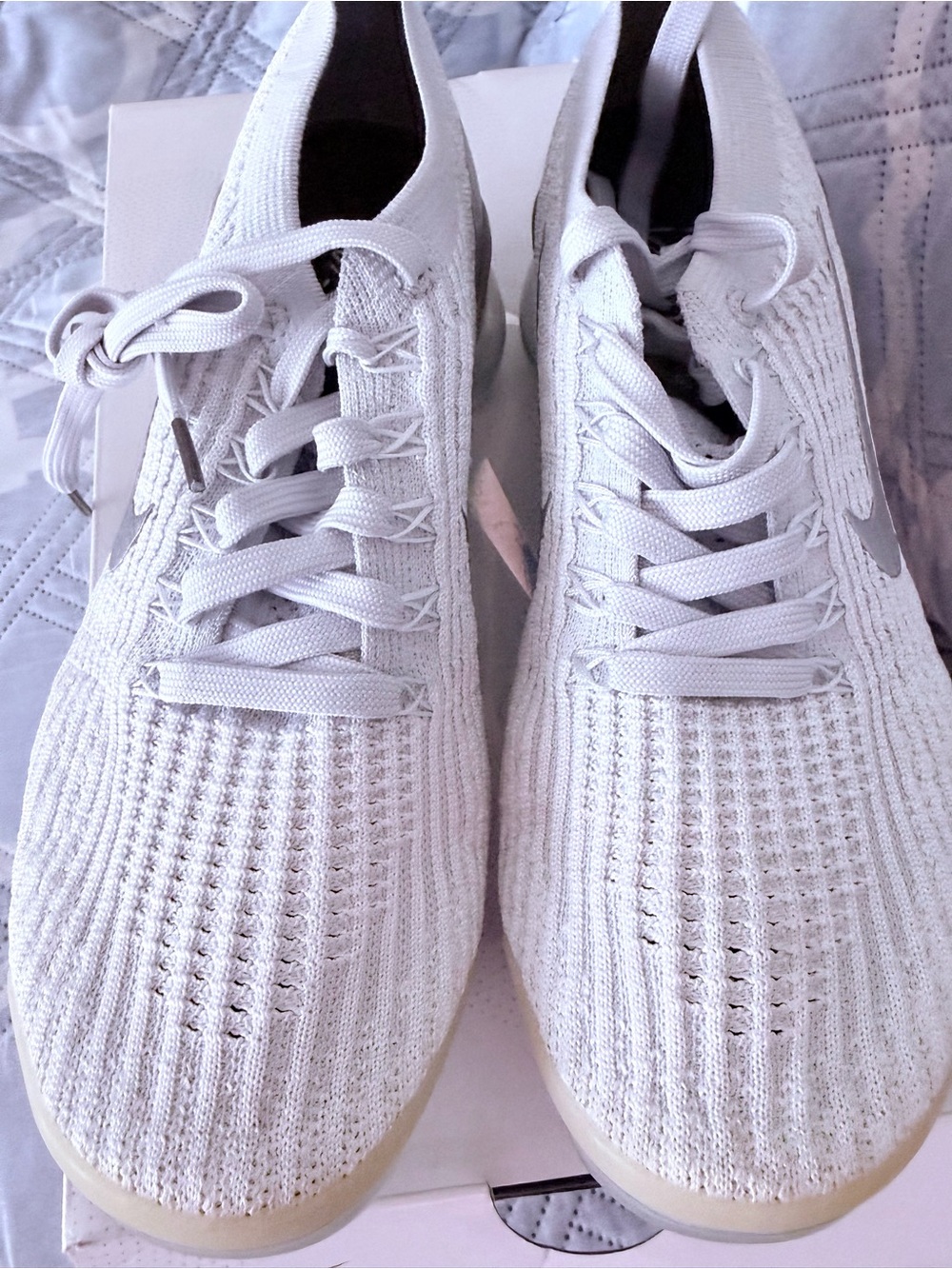 Nike Women's White Knit Athletic Sneakers